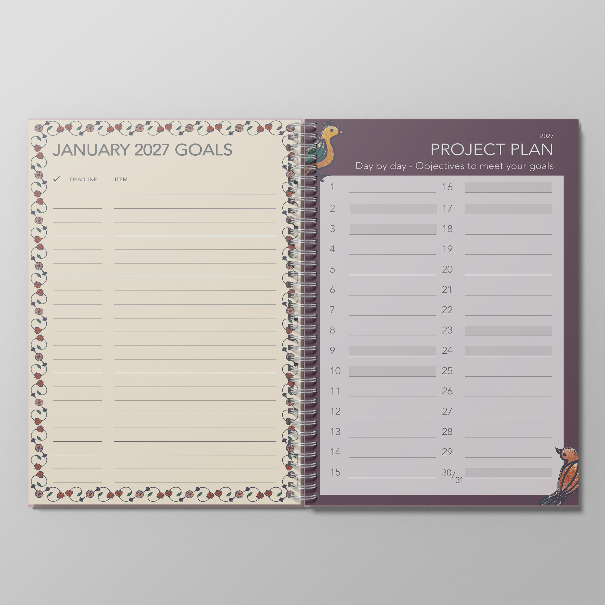 Symphony of Life Annual Calendar with Vision Board