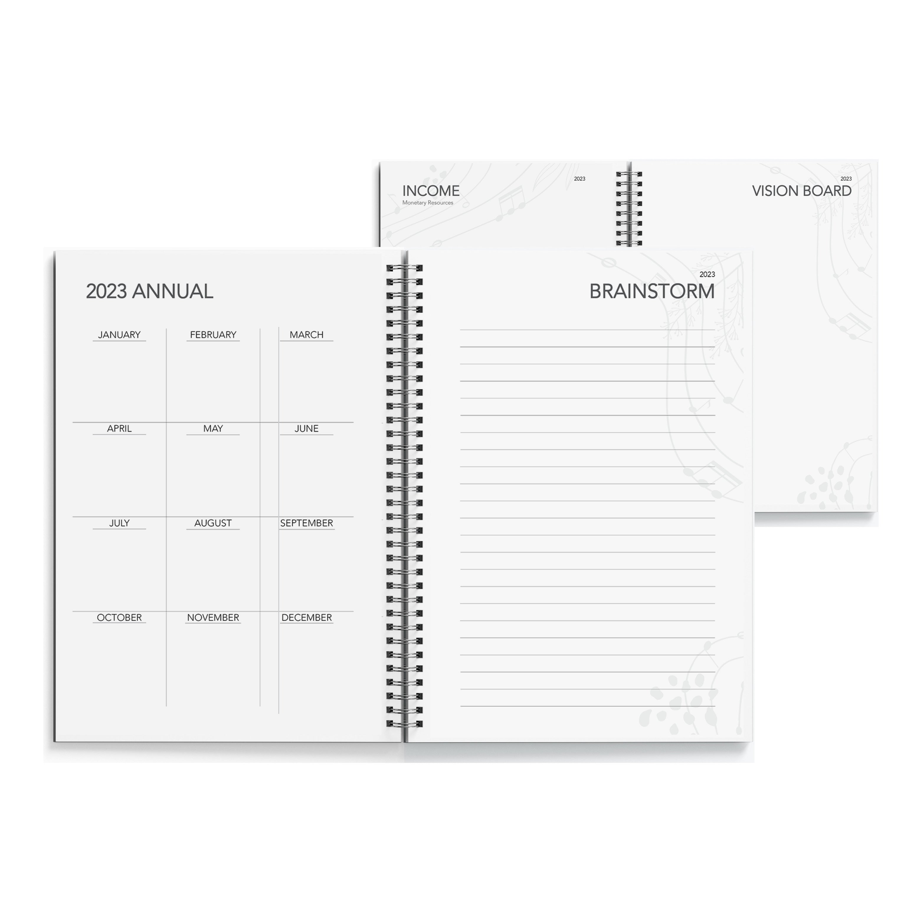 Symphony of Life Annual Calendar with Vision Board