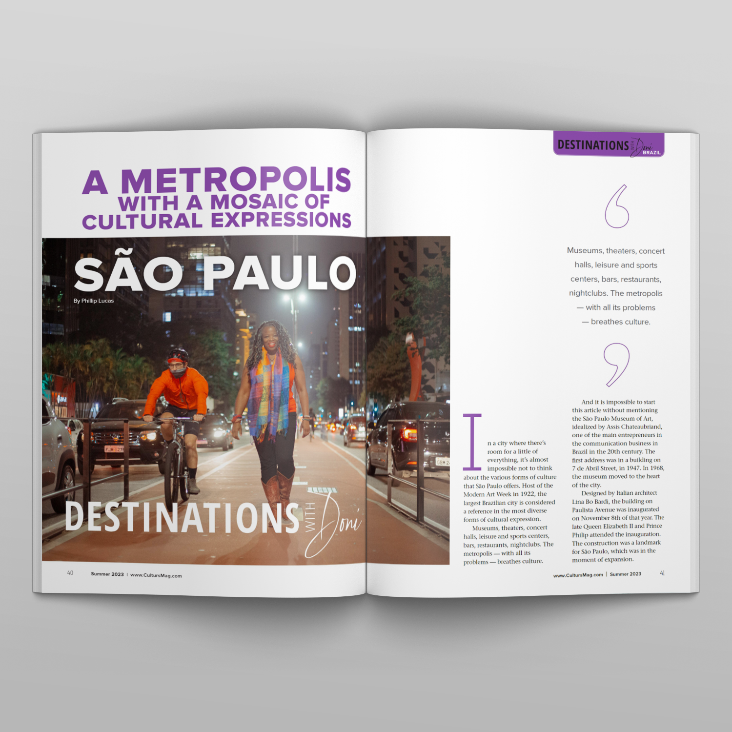 Summer 2023 - Celebrating Cultural Fluidity - Destination Sao Paulo, Brazil