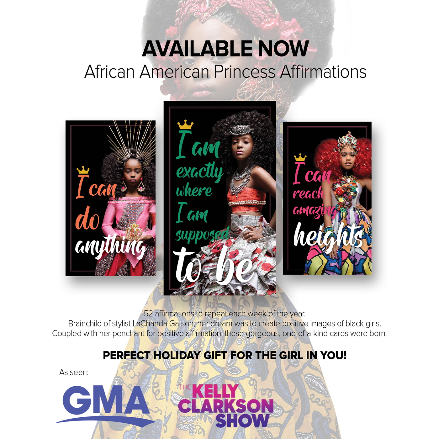 African American Princesses Affirmation Cards