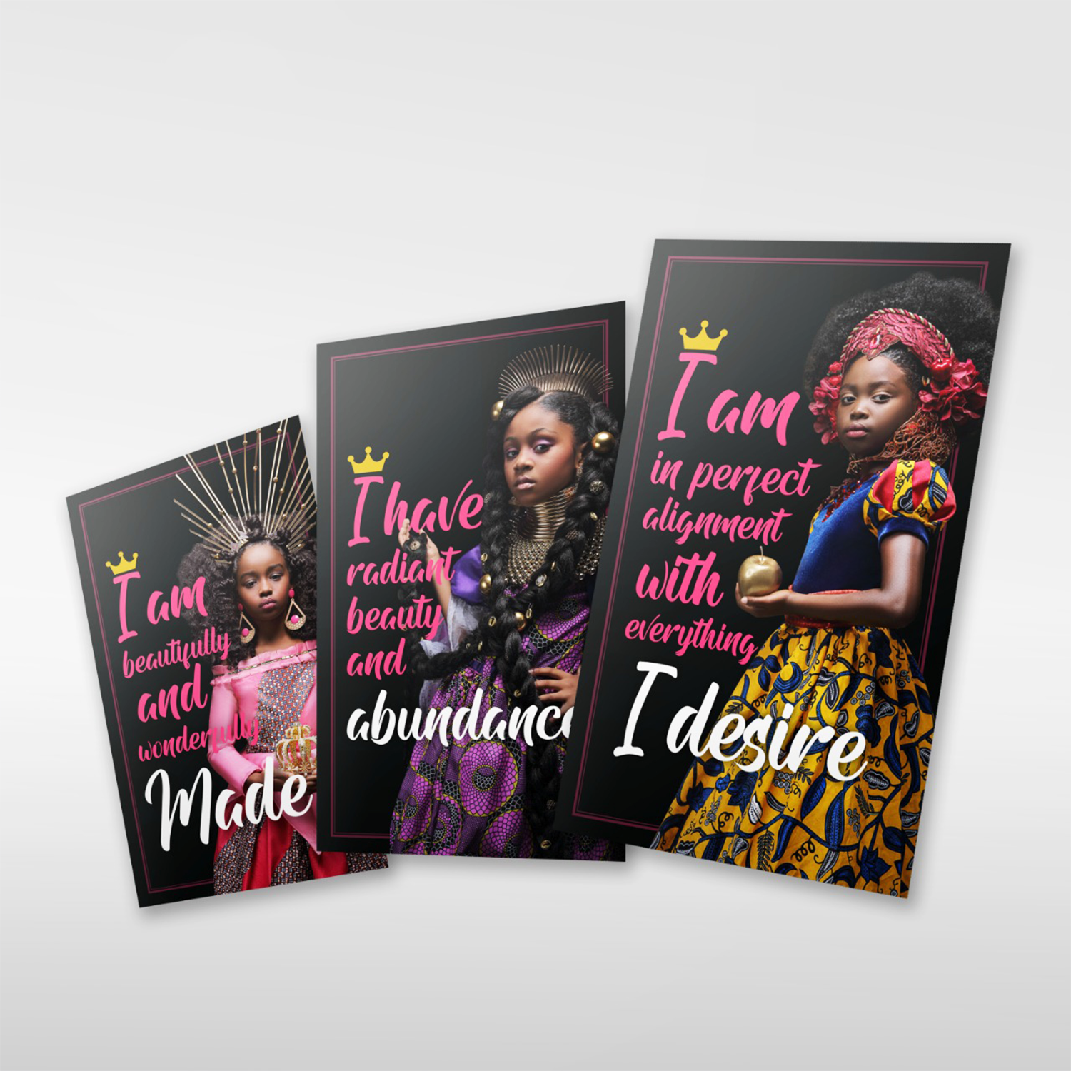 African American Princesses Affirmation Cards