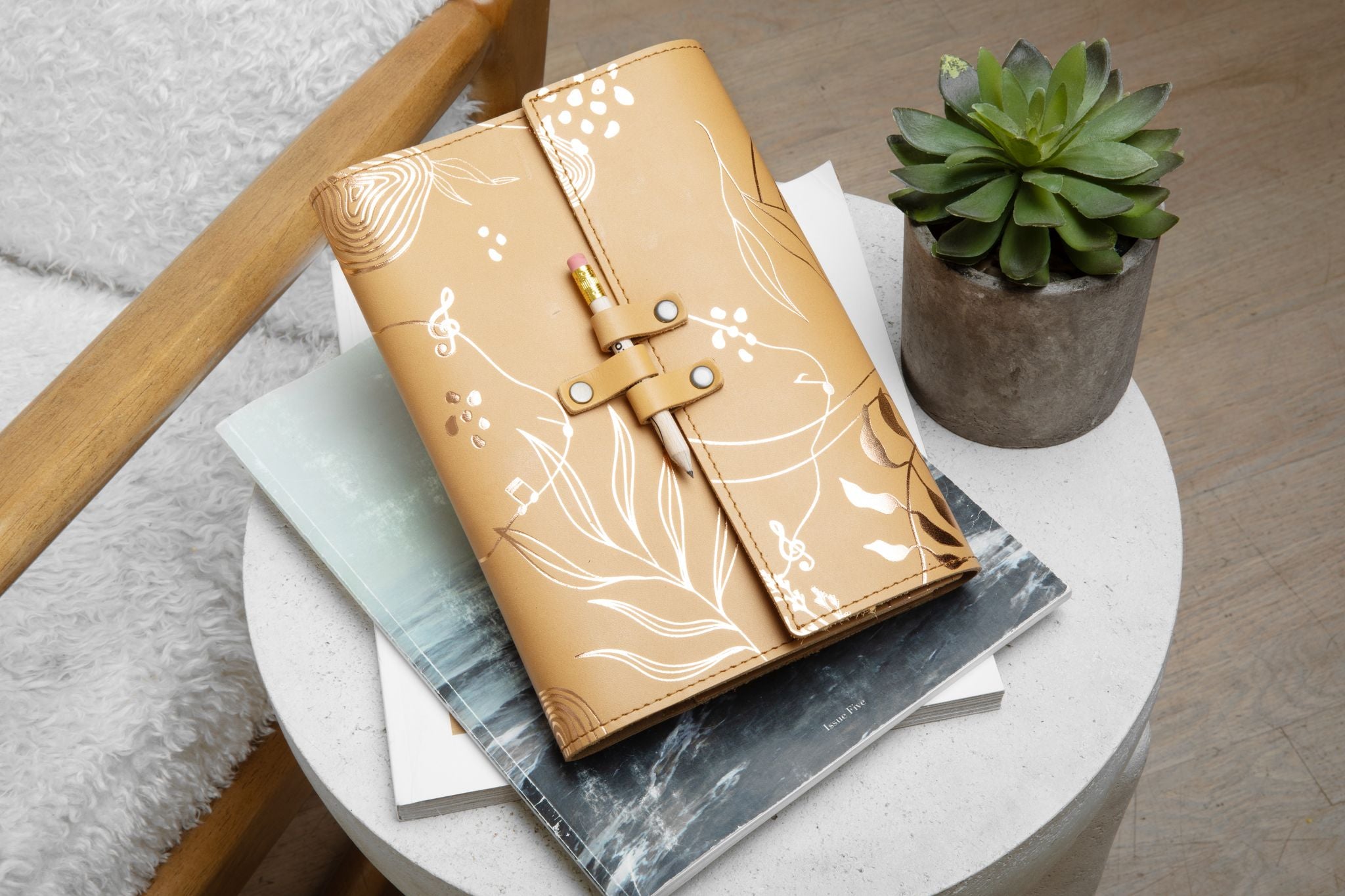 Leather Cover for 8.5 x5.5 books (holds up to 4 books)