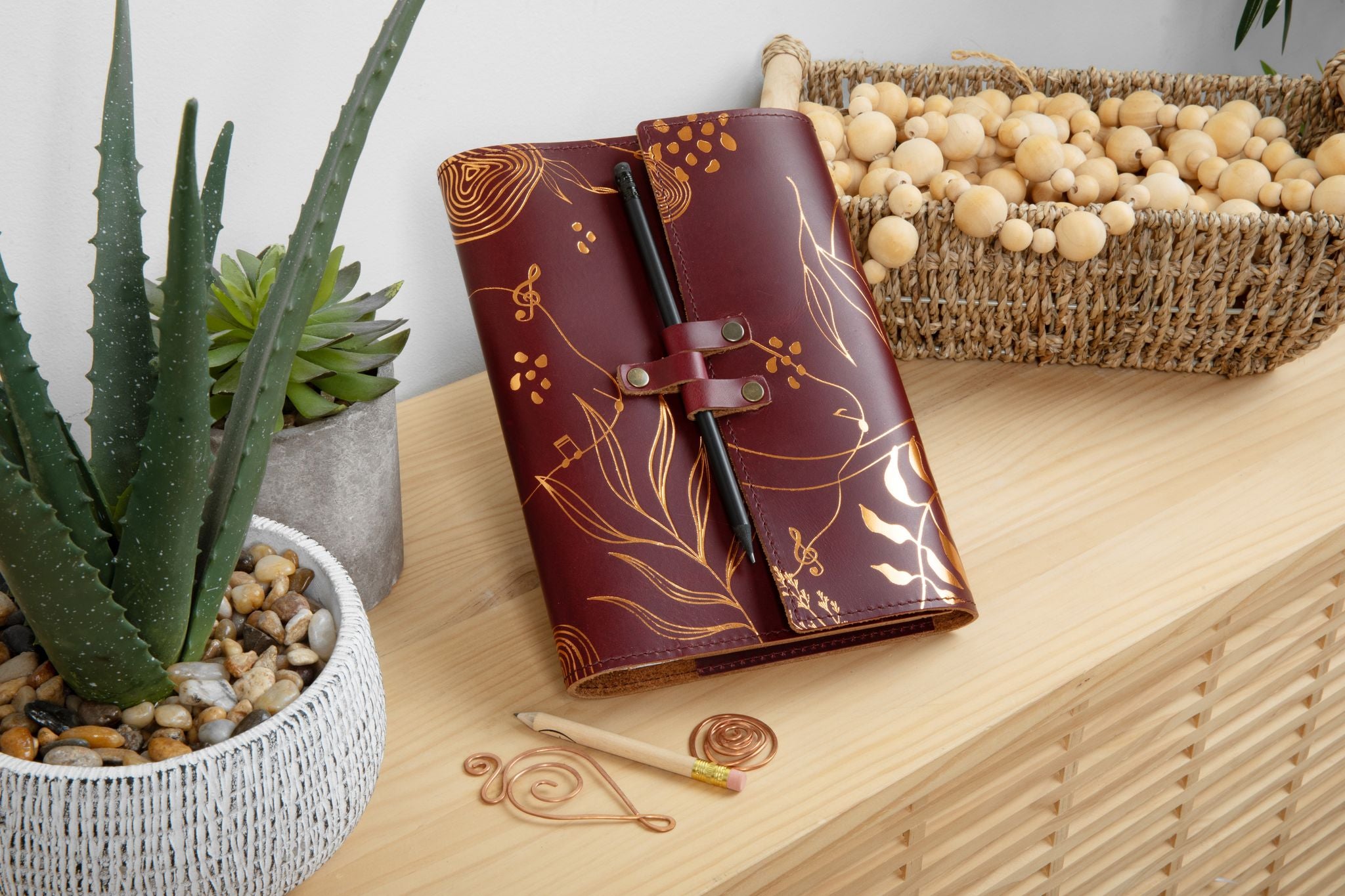 Leather Cover for 8.5 x5.5 books (holds up to 4 books)