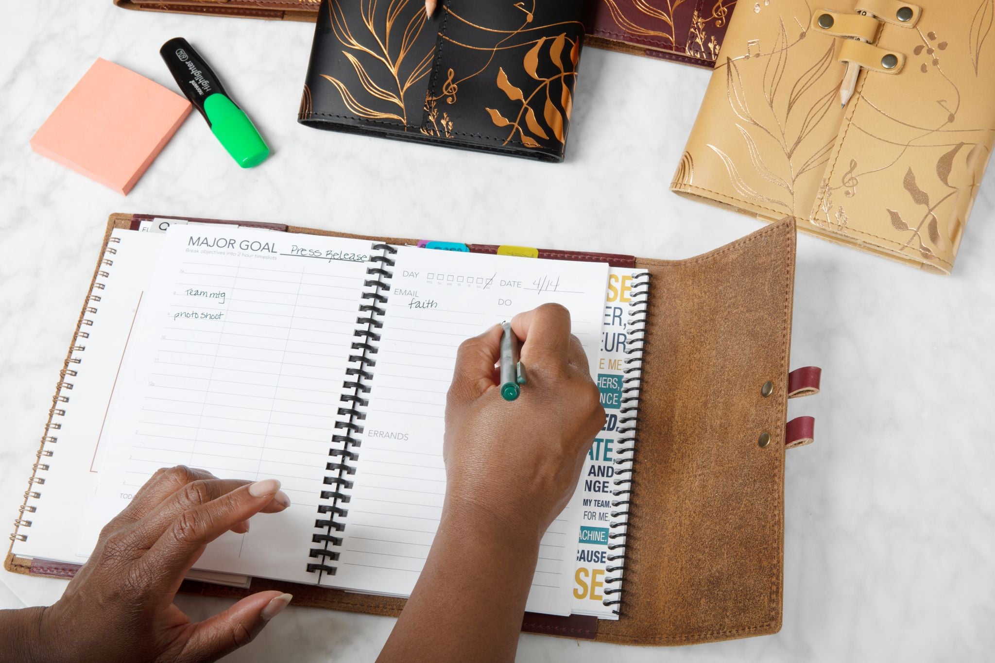 Leather Cover for 8.5 x5.5 books (holds up to 4 books)